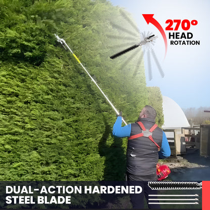 Grade 52cc Petrol Garden Multi Tool, 1 Pole, Toolbag, Strimmer, Hedge Trimmer, Pruner, Brush Cutter