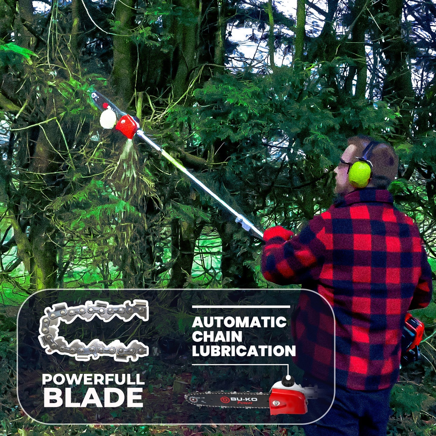 Grade 52cc Petrol Garden Multi Tool, 1 Pole, Toolbag, Strimmer, Hedge Trimmer, Pruner, Brush Cutter