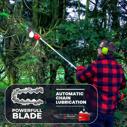 Grade 52cc Petrol Garden Multi Tool, 1 Pole, Toolbag, Strimmer, Hedge Trimmer, Pruner, Brush Cutter